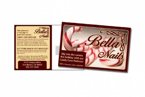 Bella Nails Holiday Promo Postcard