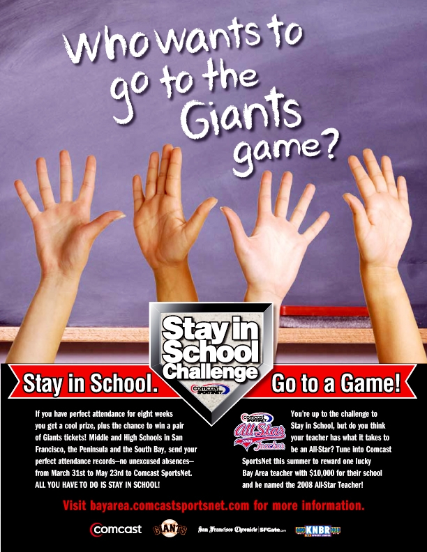 Comcast SportsNet Stay in School Challenge Ad