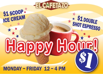 Cafetazo Happy Hour Banner